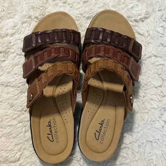 Clarks Women's Laurieann Hope Brown Sandals - Picture 6 of 6